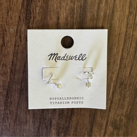 Madewell floating crystal Huggie hoop earring - Picture 13 of 14